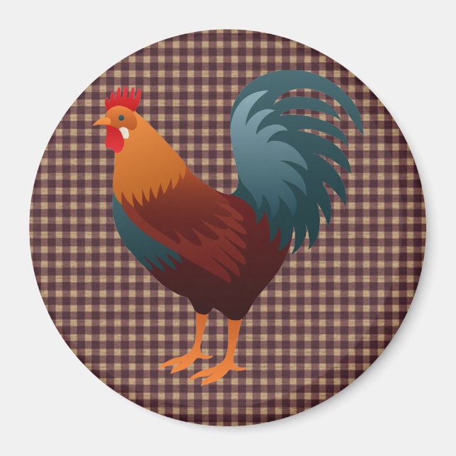 IMÃ ROOSTER REALISTIC CARTOON MAGNET (Frente)