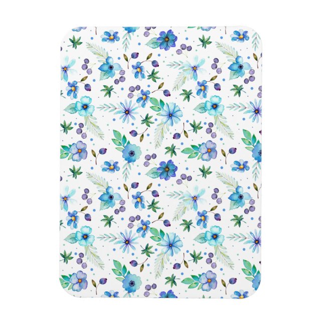 Ímã Rosa azul (Vertical)