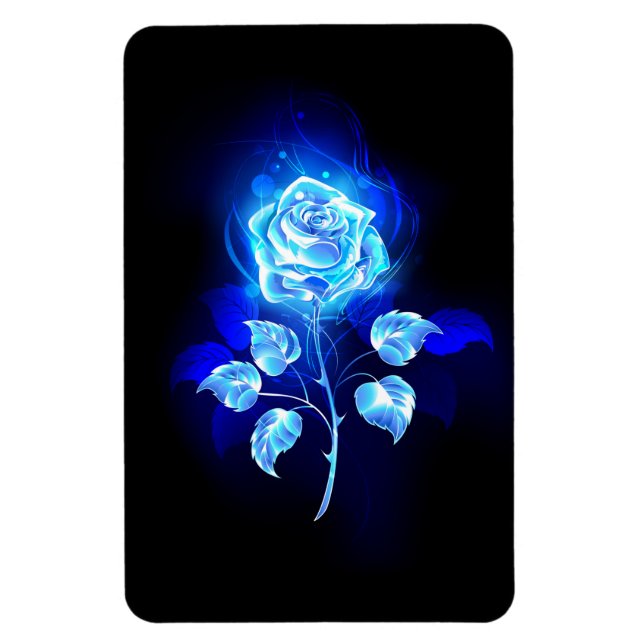 Ímã Rosa Azul Ardente (Vertical)