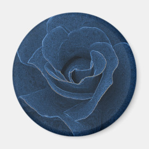 Imã Rosa azul velvet