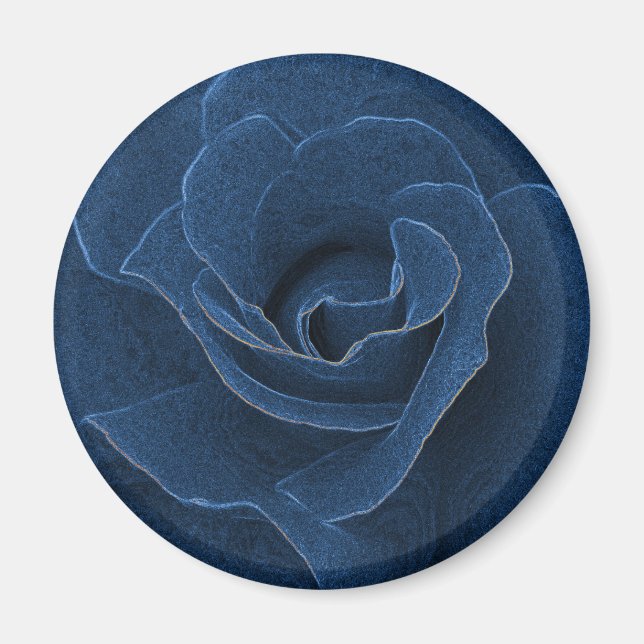 Imã Rosa azul velvet (Frente)