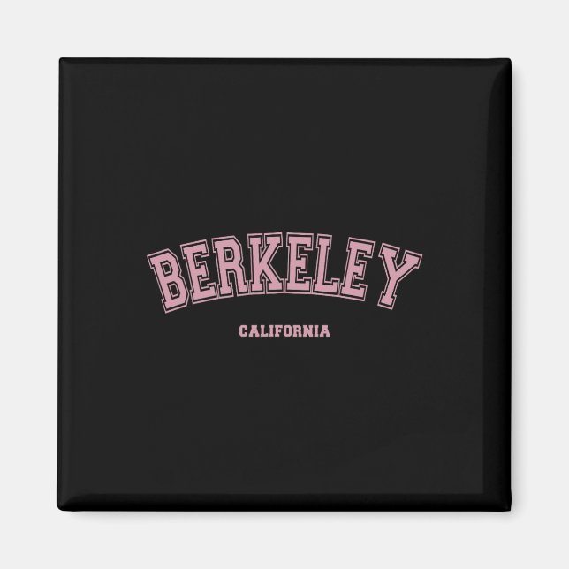 Imã Rosa Berkeley Califórnia Ca Estilo Varsity Em Berk (Frente)