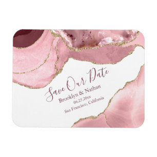 Ímã Rosa Blush Agate Salvar A Data