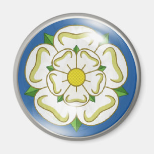 Imã Rosa branco da bandeira de Yorkshire