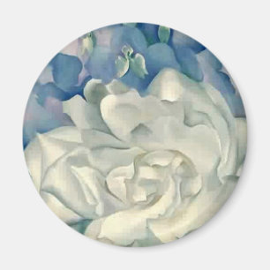 Imã Rosa branco impressionante e Larkspur de Geórgia