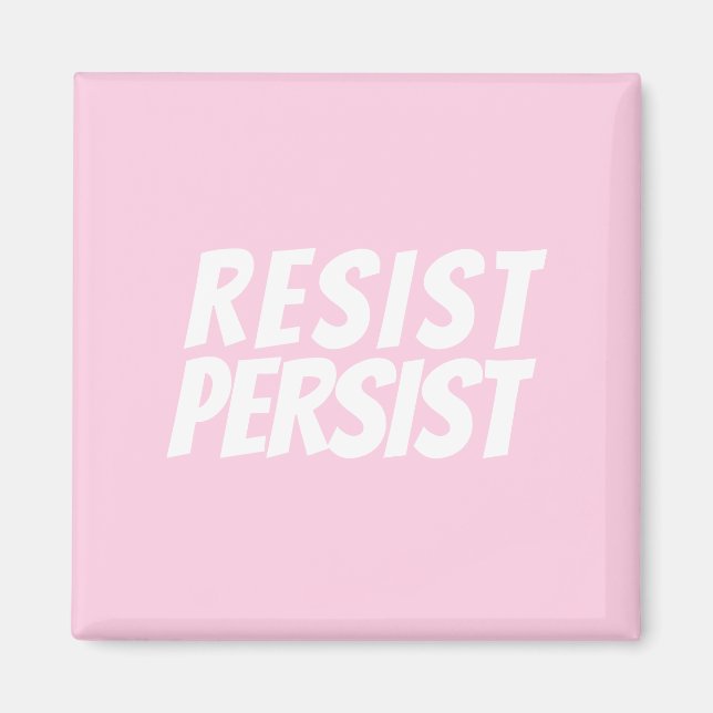 Imã rosa claro branca "Resistente" (Frente)
