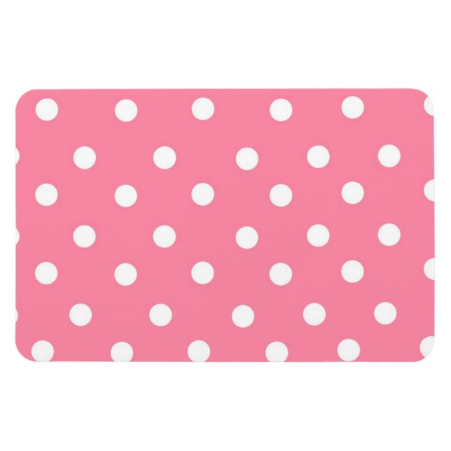 Ímã Rosa com pontos brancos (Horizontal)