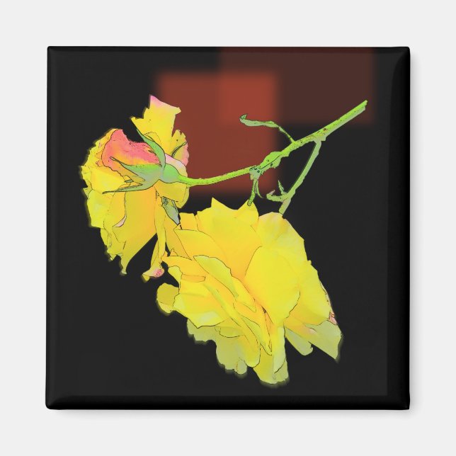 Imã Rosa Cubist (Frente)