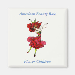 Imã Rosa de Beleza Americana, Arte do Livro de Flores