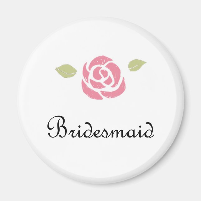 Imã Rosa de Bridesmaid (Frente)