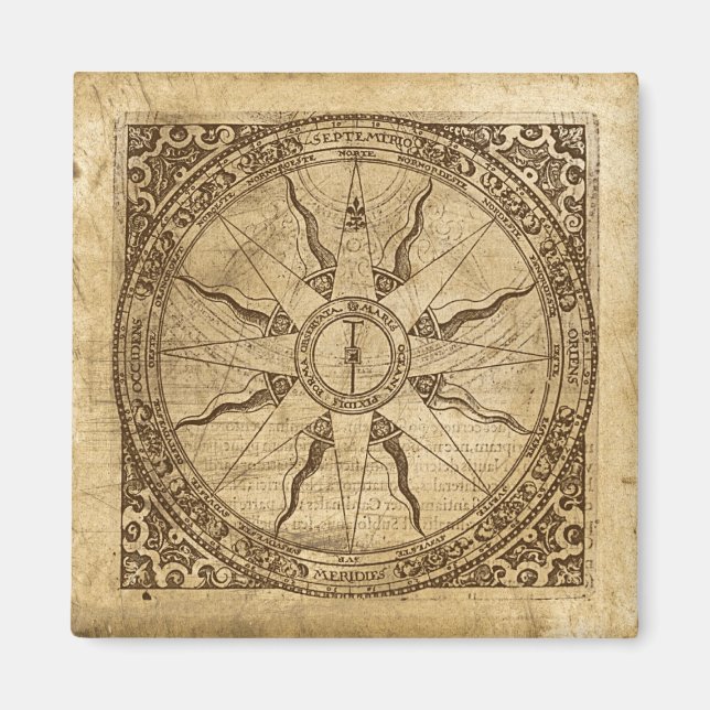 Imã Rosa de Compass Antigo (Frente)