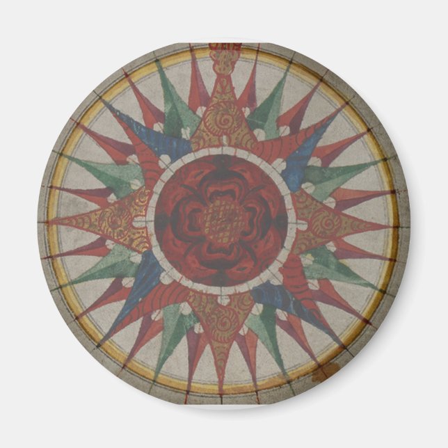 Imã Rosa de Compass Manuscrito (Frente)