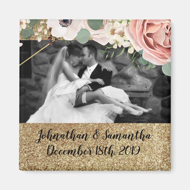 Imã Rosa de Jardim Geométrico do Magnet Personalizado (Frente)