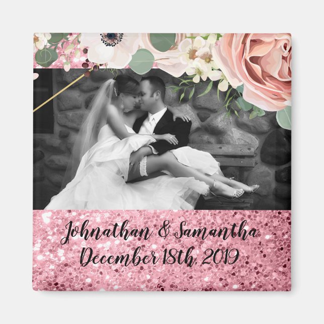 Imã Rosa de Jardim Geométrico do Magnet Personalizado (Frente)