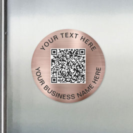 Imã Rosa de Promocional de Código QR Dourado