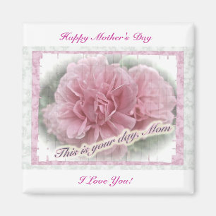 Imã rosa de Subida Rosa-dia de as mães Brilhante