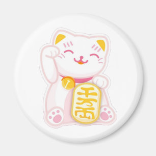 Imã rosa do neko do maneki
