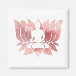 Imã Rosa Dourada Textura de Watercolor - Zen de Medita