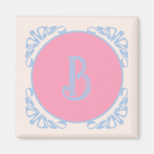 Imã Rosa e azul personalizados (Frente)