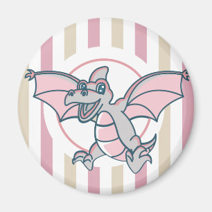 Imã Rosa e Cinza Dinossauro