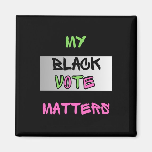 Imã Rosa E Verde Meu Voto Preto É Vinheta (Frente)