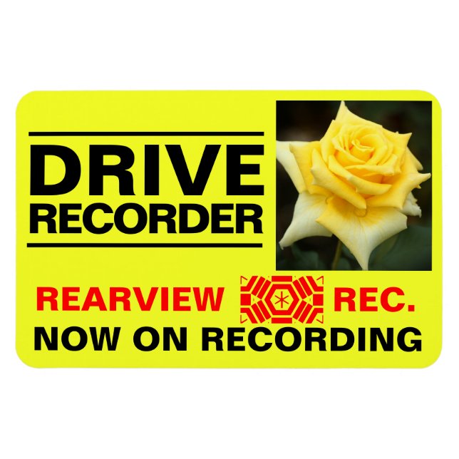 Ímã Rosa Emblem：Warning Magnet Plate (Horizontal)