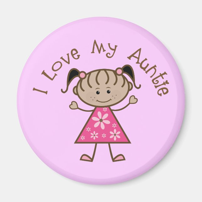 Imã Rosa Eu Amo Minha Tia Presente (Frente)