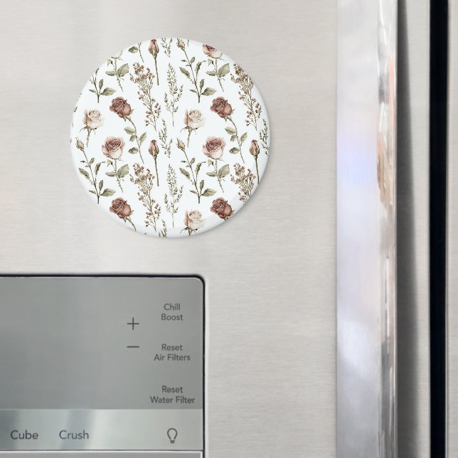Imã Rosa Floral Rosa Roxa   (In Situ (Fridge))