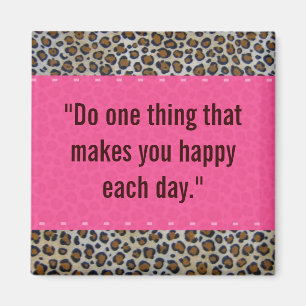 Imã Rosa & impressão do leopardo