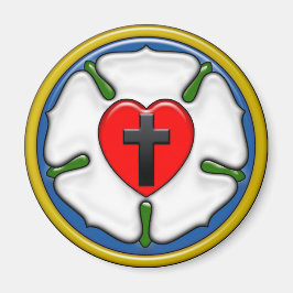 Imã Rosa Lutero Embossed-Look