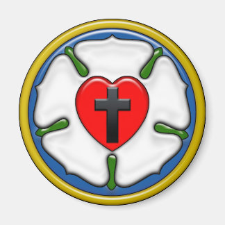 Imã Rosa Lutero Embossed-Look