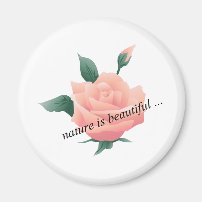 Imã Rosa (Peach) - Natureza bonita (Frente)