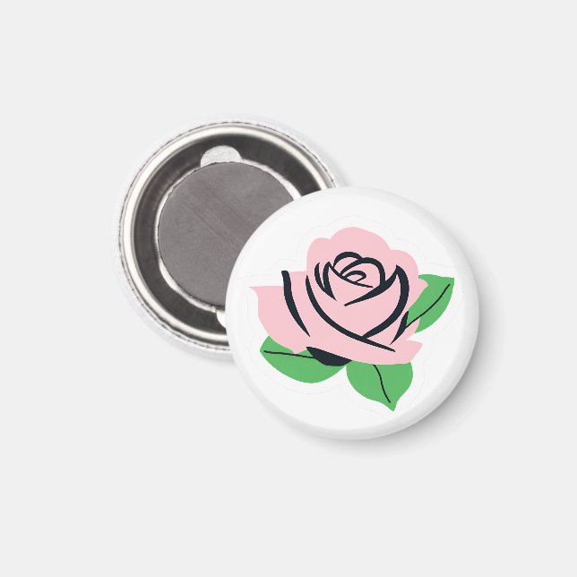 Imã Rosa Rosa Bebê (Front/Back)