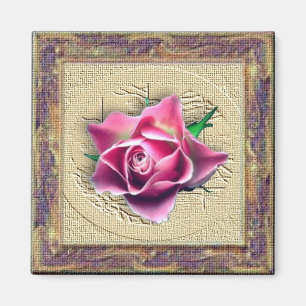 Imã Rosa rosa rosa rosa com Canvas