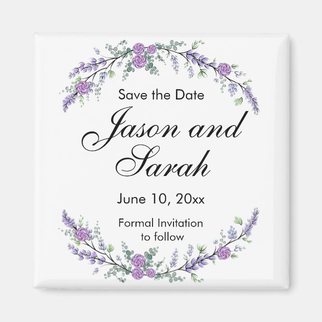 Imã rosa roxo lavanda eucalipto (Frente)