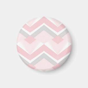 Imã Rosa Suave Chevron Geométrico