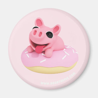 Imã Rosa the Pig in a Donut