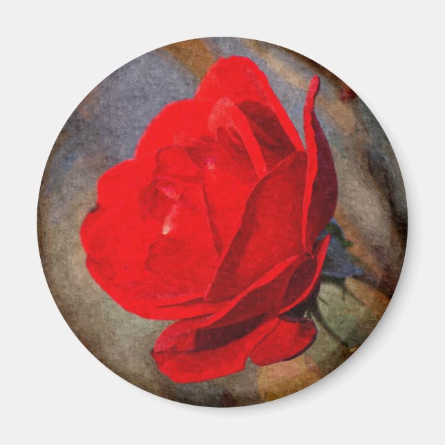 Imã Rosa Vermelha (Frente)