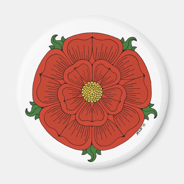 Imã Rosa vermelha de Lancaster (Frente)