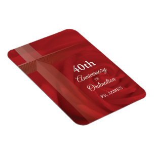 Ímã Rosa vermelha de Ordenação de Aniversário do Pa