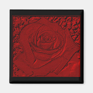Imã Rosa vermelha "escultura "