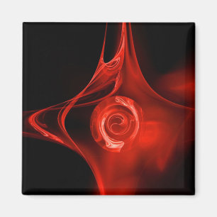 Imã ROSA, vermelho, preto