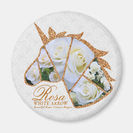 Imã Rosa White Arrow
