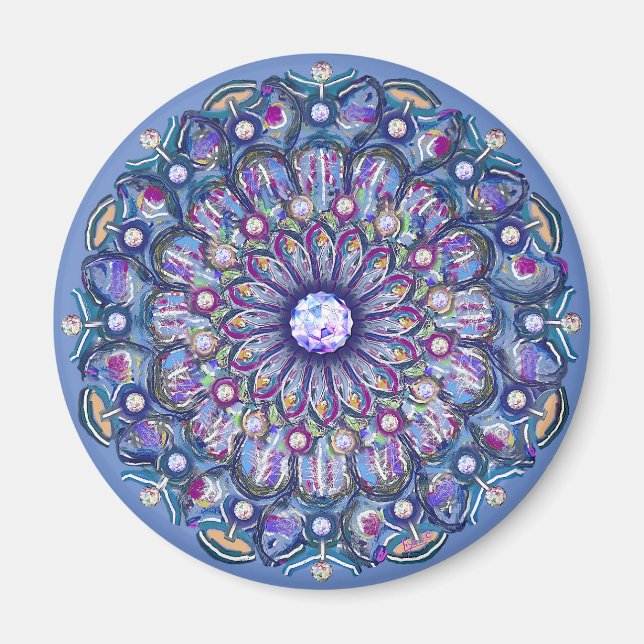 Imã Rosace Azul (Frente)