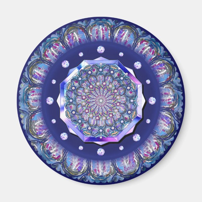 Imã Rosace Azul (Frente)