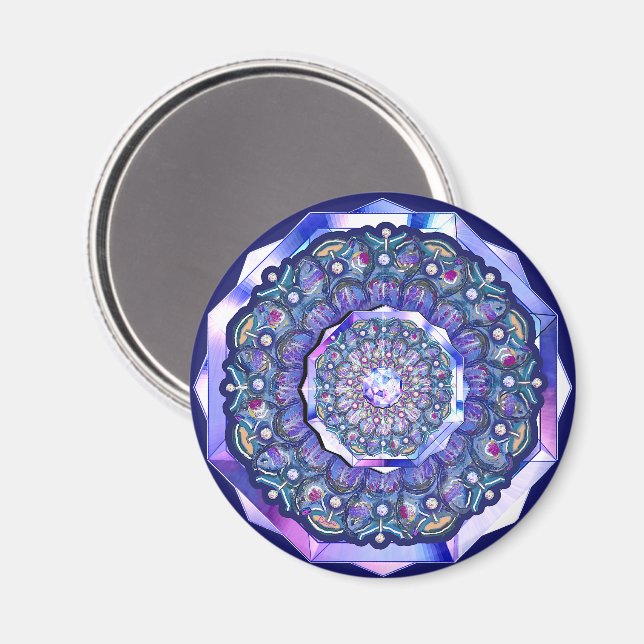 Imã Rosace Azul (Front/Back)