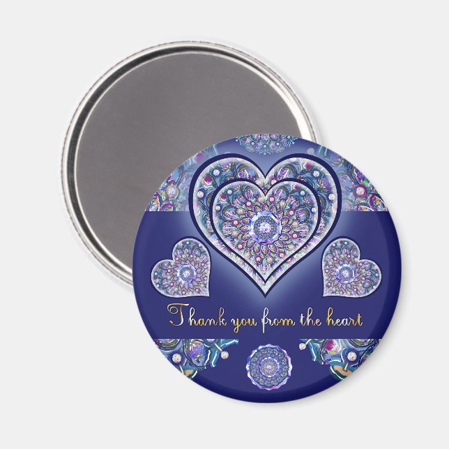 Imã Rosace Azul (Front/Back)