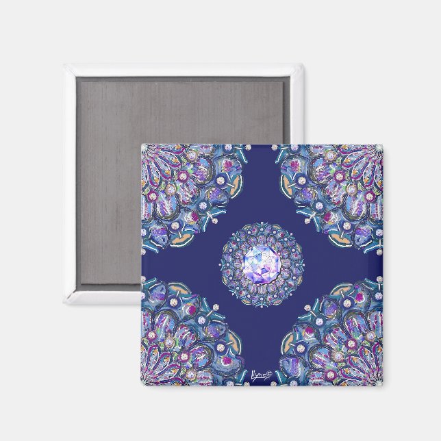 Imã Rosace Azul (Front/Back)