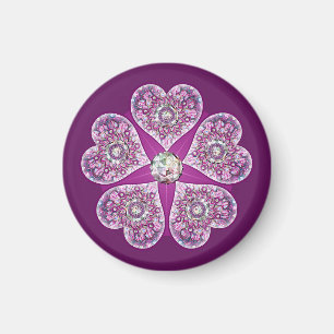 Imã Rosace vermelho cardinal