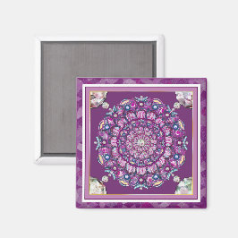 Imã Rosace vermelho cardinal